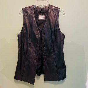 Lamb, leather vest